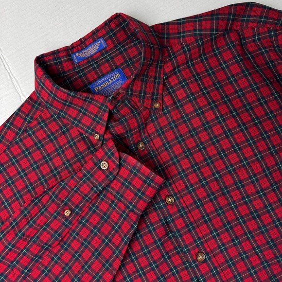 Pendleton Other - Vintage Sir Pendleton wool ruthven tartan plaid red button down shirt L